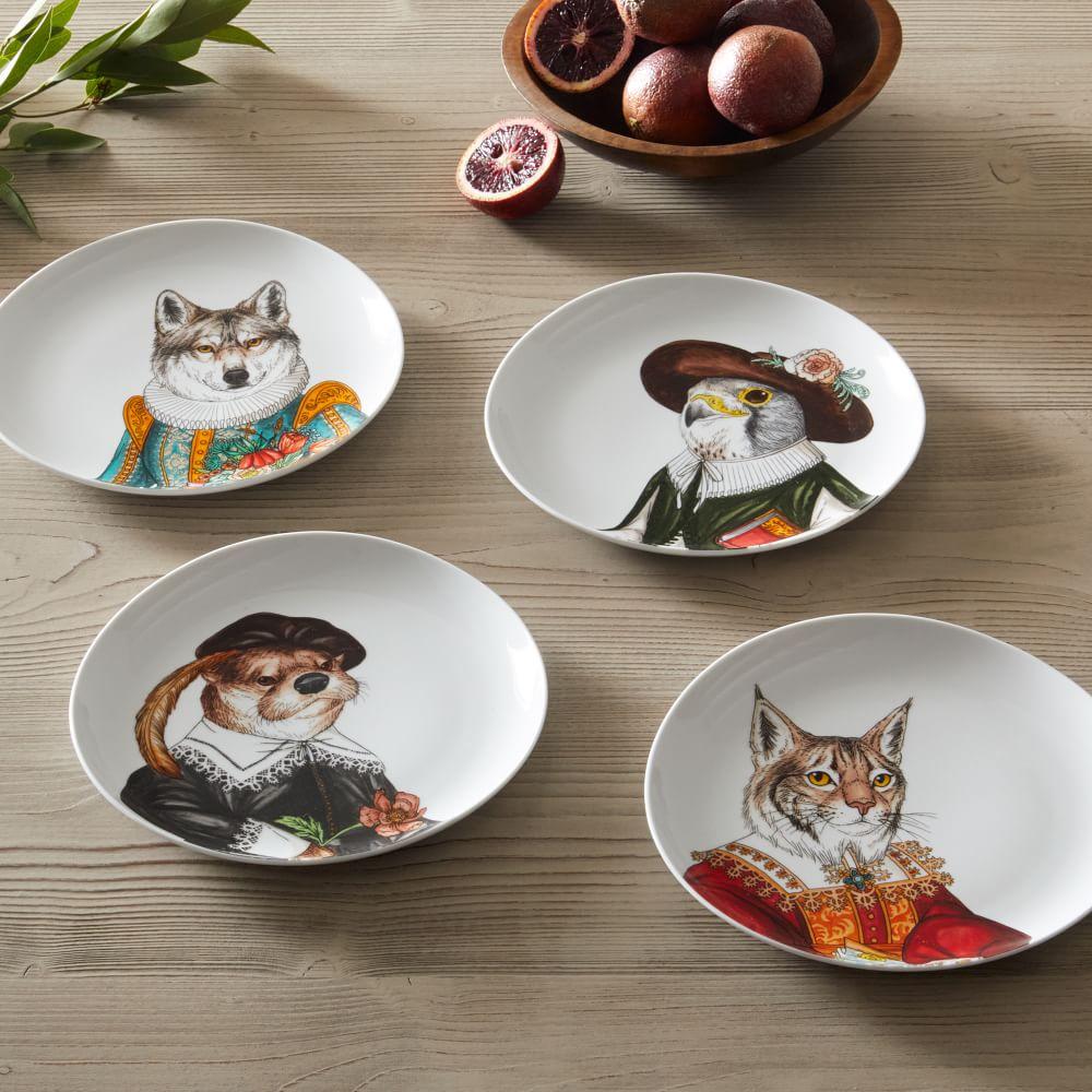 Dapper Animal Salad Plates West Elm UK